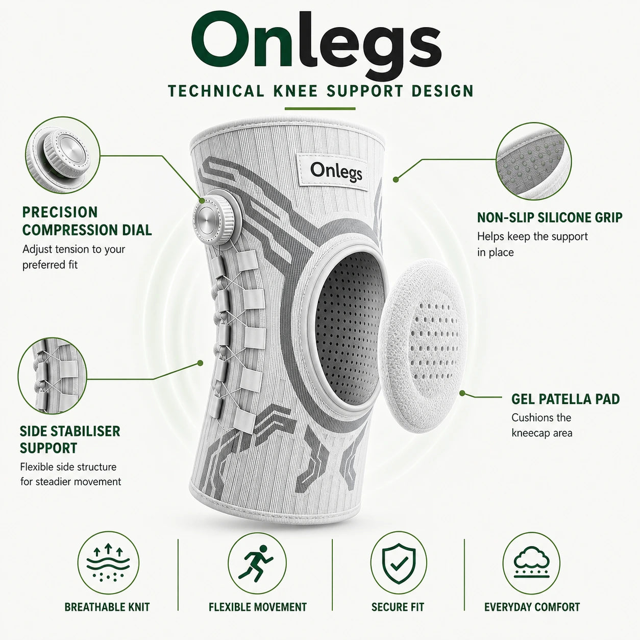 Adjustable Compression Knee Support